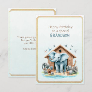 Carte Joyeux Anniversaire à un Petit-Fils Spécial