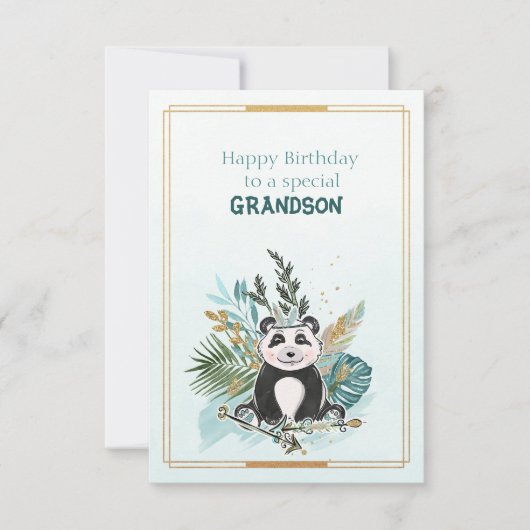 Carte Joyeux Anniversaire à un Petit-Fils Spécial (Devant)
