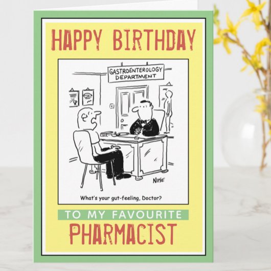 Carte Joyeux anniversaire à un pharmacien