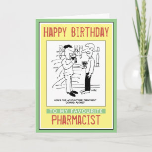 Carte Joyeux anniversaire à un pharmacien