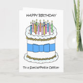 Carte Joyeux anniversaire à un policier (Dos)