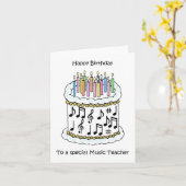 Carte Joyeux anniversaire à un professeur de musique (Fleur jaune)