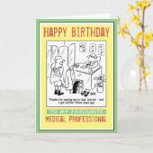 Carte Joyeux anniversaire à un professionnel Médicale (Fleur jaune)