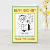 Carte Joyeux anniversaire à un professionnel Médicale (Fleur jaune)