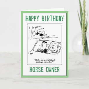 Carte Joyeux anniversaire à un propriétaire de cheval