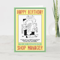 Joyeux anniversaire à un responsable de magasin.