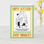 Carte Joyeux anniversaire à un responsable de magasin. (Fleur jaune)