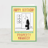 Carte Joyeux anniversaire à un responsable immobilier. (Devant)
