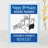 Carte Joyeux anniversaire à un romancier. Anniversaire d (Fleur jaune)