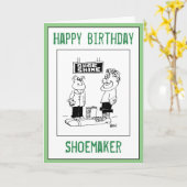 Carte Joyeux anniversaire à un Shoemaker (Fleur jaune)