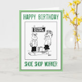 Carte Joyeux anniversaire à un travailleur de chaussures (Fleur jaune)