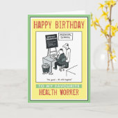 Carte Joyeux anniversaire à un travailleur de la santé (Fleur jaune)