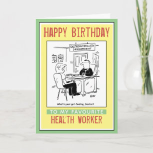 Carte Joyeux anniversaire à un travailleur de la santé