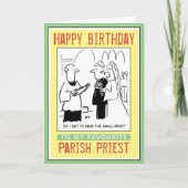 Carte Joyeux anniversaire à un vicaire ou prêtre paroiss (Devant)