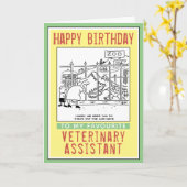Carte Joyeux anniversaire à une assistante vétérinaire. (Fleur jaune)