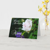 Carte Joyeux anniversaire à une chère Tante Rose Rose (Fleur jaune)