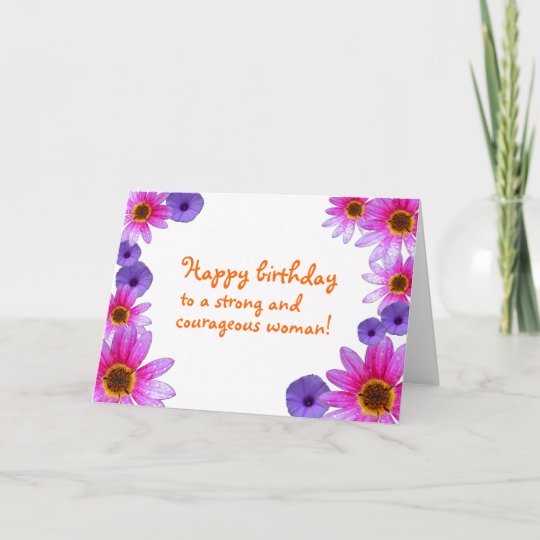 Carte Joyeux Anniversaire A Une Femme Forte Et Zazzle Be