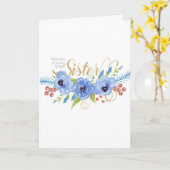 Carte Joyeux Anniversaire à une Fleur de Soeur très spéc (Fleur jaune)