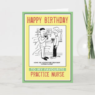 Carte Joyeux Anniversaire à une Infirmière de Pratique
