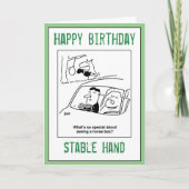 Carte Joyeux anniversaire à une main stable (Devant)