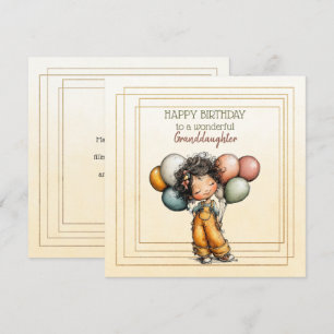 Carte Joyeux Anniversaire à une Merveilleuse Petite-Fill