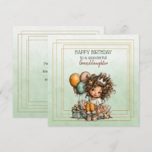 Carte Joyeux Anniversaire à une Merveilleuse Petite-Fill