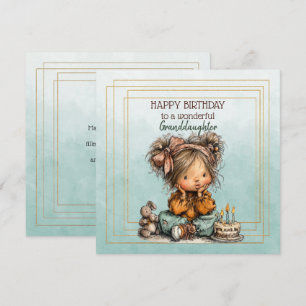 Carte Joyeux Anniversaire à une Merveilleuse Petite-Fill