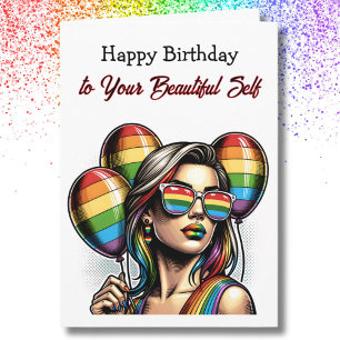 Carte Joyeux anniversaire à votre belle Soi LGBTQIA+
