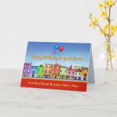 Carte Joyeux Anniversaire à votre Maison de la part de v (Fleur jaune)