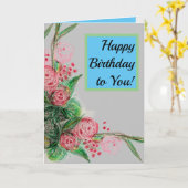 Carte Joyeux anniversaire à vous ! (Fleur jaune)