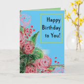 Carte Joyeux anniversaire à vous ! (Fleur jaune)