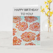 Carte Joyeux anniversaire à vous ! (Fleur jaune)