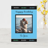 Carte Joyeux anniversaire à vous Ajouter votre photo (Fleur jaune)