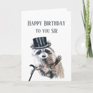 Carte Joyeux Anniversaire à Vous Monsieur Raton Laveur F