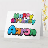 Carte Joyeux anniversaire Aaron (Fleur jaune)
