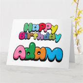 Carte Joyeux anniversaire Adam (Fleur jaune)