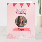 Carte Joyeux Anniversaire Adolescente Douce Fille (Devant)