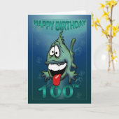Carte Joyeux Anniversaire Âges Happy Fish 100e anniversa (Fleur jaune)