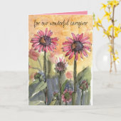 Carte Joyeux Anniversaire Aide-soignant Jardin des fleur (Fleur jaune)