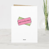 Carte Joyeux anniversaire ajouter nom rose vert bleu rus (Dos)