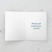 Carte Joyeux anniversaire (Ajouter un nom) | Garçon en v (Intérieur)