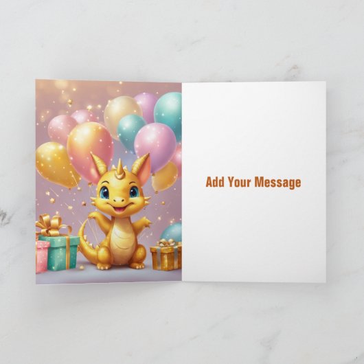 Carte Joyeux Anniversaire /Ajouter Votre Message : -) (Intérieur)