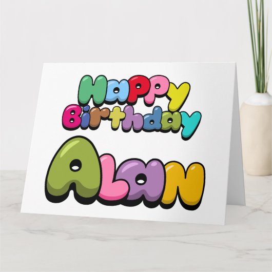 Carte Joyeux anniversaire Alan (Devant)