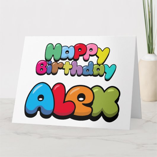 Carte Joyeux anniversaire Alex (Devant)