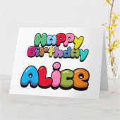 Carte Joyeux Anniversaire Alice (Fleur jaune)