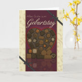 Carte Joyeux anniversaire allemand (Fleur jaune)