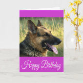 Carte Joyeux Anniversaire Allemand Berger Chien Chien Pu (Fleur jaune)