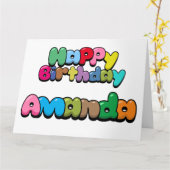 Carte Joyeux anniversaire Amanda (Fleur jaune)
