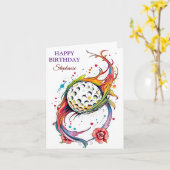 Carte Joyeux Anniversaire Amateurs de balle de golf (Fleur jaune)