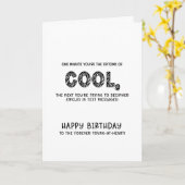 Carte Joyeux anniversaire ami cool ... drôle (Fleur jaune)